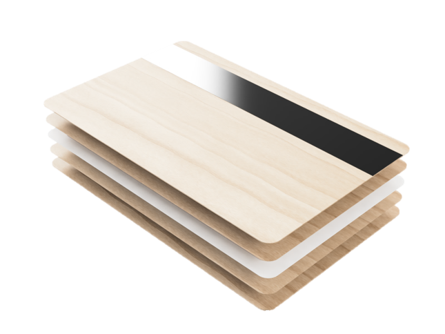 Plastikfreie Holzkarte - Plastic Free Wood Card