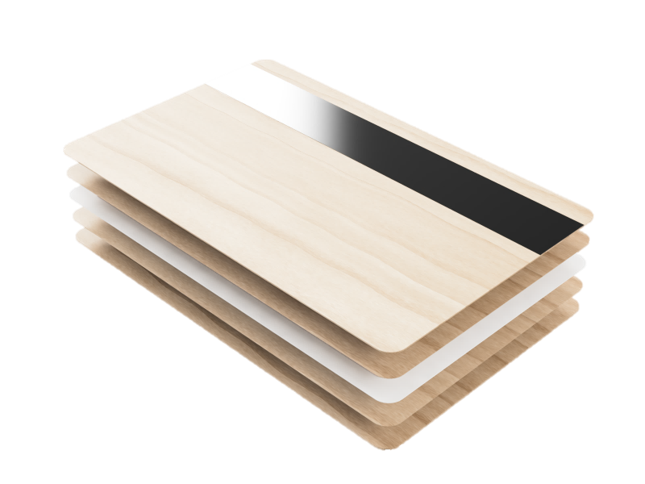 Plastikfreie Holzkarte - Plastic Free Wood Card