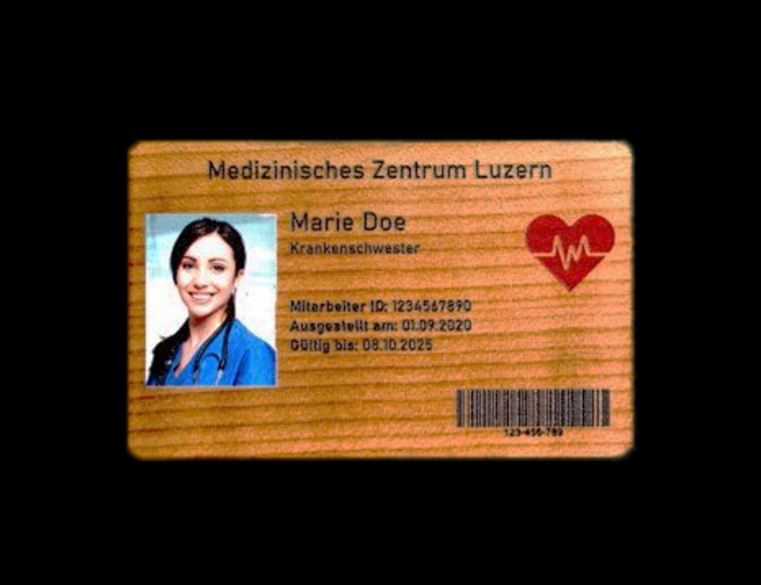 Employee ID Cards made of sustainable wood
