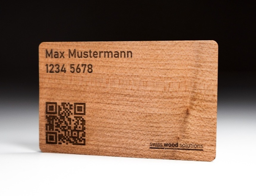 Wooden Business Card - Product development including sustainable wood