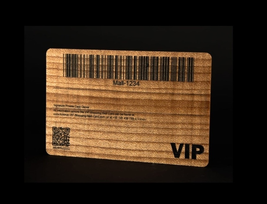 Wooden Bonus Cards and Loyalty Cards - Product development including sustainable wood